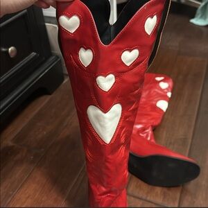 Red Heart Cowboy Boots